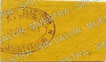 4 centavos, F. C. Elécrico de Lerdo a Torreón (M1180), reverso (M1180.5 5c F. C. Elécrico de Lerdo a Torreón)