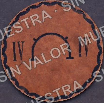 4 centavos, Hacienda "El Cabezón" (M2378), M2378 4c Hacienda "El Cabezón", reverso