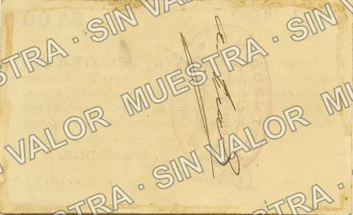 4 pesos, Miguel Trad (M1545), reverso