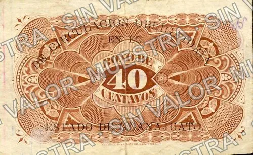 40 centavos, Stallforth, Alcazar (M1659), reverso