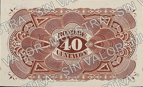 40 centavos, Stallforth, Alcazar (M723), reverso