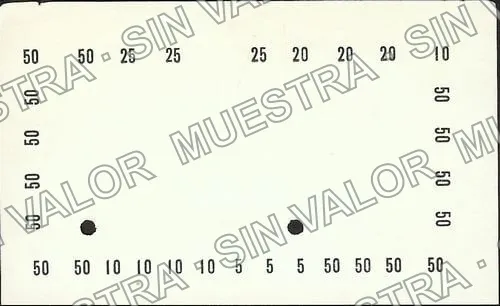 .5 $1 La Mina Mexicana (M758), reverso (M758a CCCC $10 with denomination)