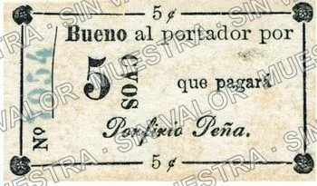 .5 5c Porfirio Peña (M3073), M3073.5 5c Porfirio Peña., anverso
