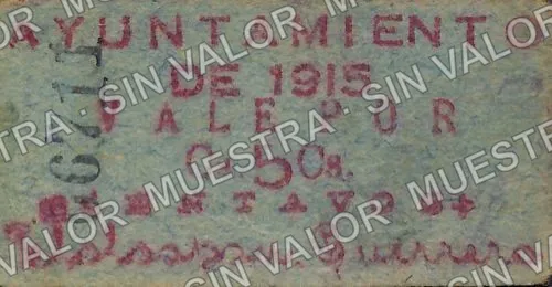 5 centavos, Ayuntamiento de 1915, Teloloapan (M1965), anverso