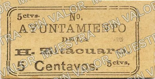 5 centavos, Ayuntamiento (M2951), anverso