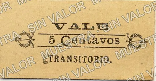5 centavos, Ayuntamiento (M2951), reverso