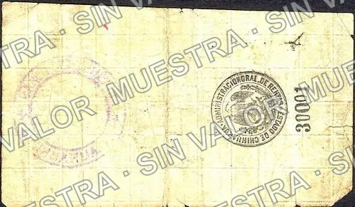5 centavos, Banco de Santa Eulalia (M158), reverso