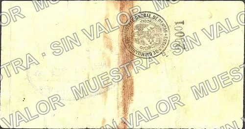 5 centavos, Banco Minero Chihuahuense (M141), reverso