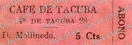 5 centavos, Café de Tacuba (M1297), M1297 5c Café de Tacuba, anverso