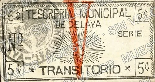5 centavos, Celaya (M1606), M1606 5c Celaya, anverso