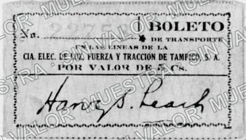 5 centavos, Cía. Eléctrica de Luz, Fuerza y Tracción (M3915), M3915 5c Cía. Eléctrica de Luz, Fuerza y Tracción, anverso