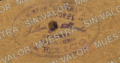 5 centavos, Cía. Minera "La Peña y Cazadores" (M2034), M2034 5c Cía. Minera "La Peña y Cazadores", reverso