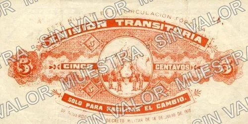 5 centavos, Comercio de Zacatecas (M4217), reverso