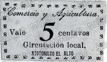 5 centavos, Comercio y Agricultura (M2397), M2397 5c Comercio y Agricultura, anverso