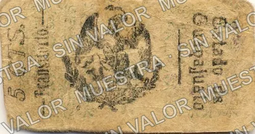 5 centavos, Comonfort (M1637), reverso