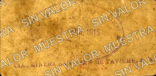 5 centavos, Compañía Minera San Juan de Taviche (M3458), reverso