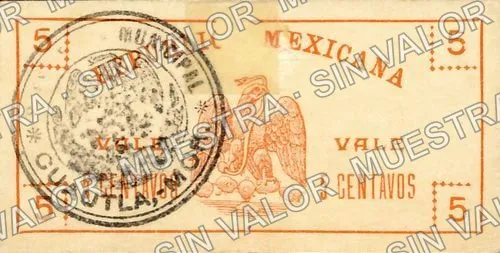 5 centavos, Distrito de Cuautla (M3187), reverso