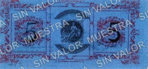 5 centavos, Distrito de Morelos (M3940), reverso (M3940 5c Distrito de Morelos)