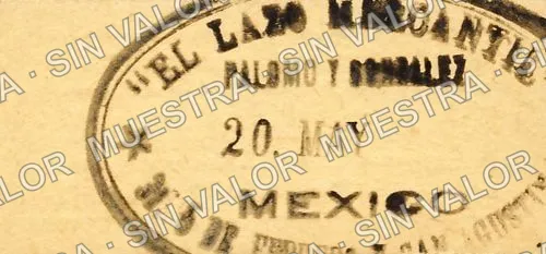 5 centavos, El Lazo Mercantil (M1363), reverso