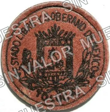 5 centavos, Estado Libre y Soberano de México (M2808), reverso