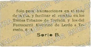 5 centavos, F. C. Elécrico de Lerdo a Torreón (M1558), reverso