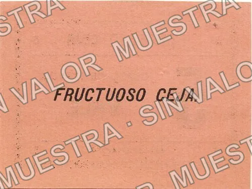 5 centavos, Fructuoso Ceja (M3047), reverso