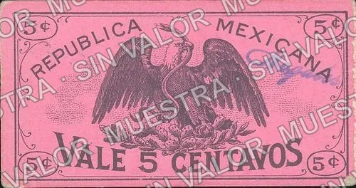5 centavos, Gobierno Constitucionalista de México (M1247), M1247a 5c Gobierno Constitucionalista de México, anverso