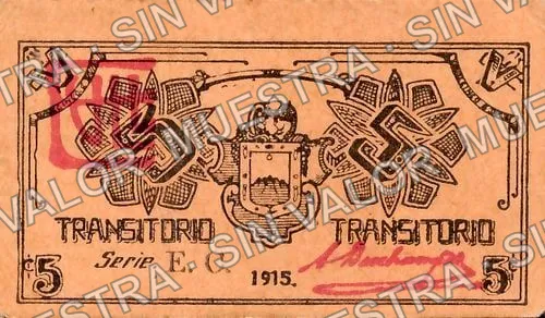 5 centavos, Gobierno Constitucionalista del Estado (M3964), M3964 5c Gobierno Constitucionalista del Estado, reverso