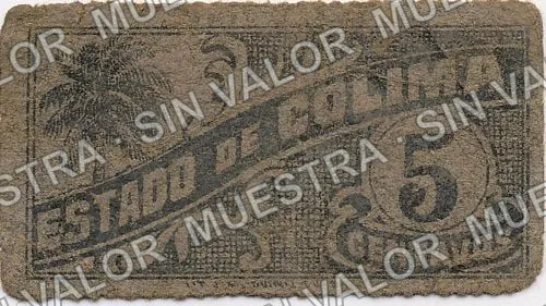 5 centavos, Gobierno del Estado (M1218), M1218 5c Gobierno del Estado, anverso
