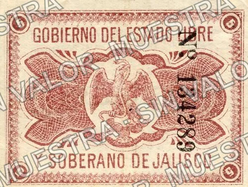 5 centavos, Gobierno del Estado (M2313), M2313a 5c Gobierno del Estado, reverso