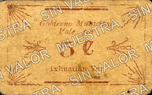 5 centavos, Gobierno Municipal (M3989), M3989 5c Gobierno Municipal, anverso