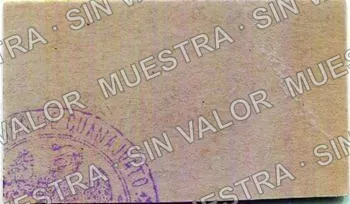 5 centavos, Hacienda Cerro Blanco (M1754), reverso