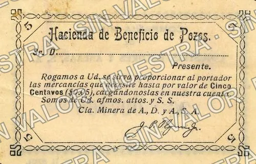 5 centavos, Hacienda de Beneficio (M1803), M1803 5c Hacienda de Beneficio, anverso