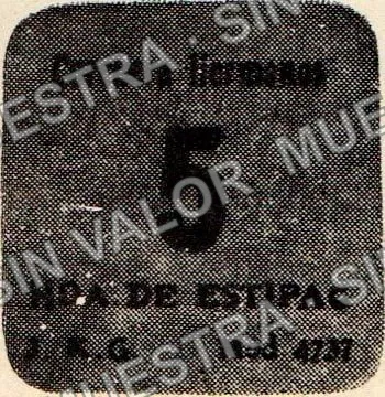 5 centavos, Hacienda de Estipac (M2773), anverso