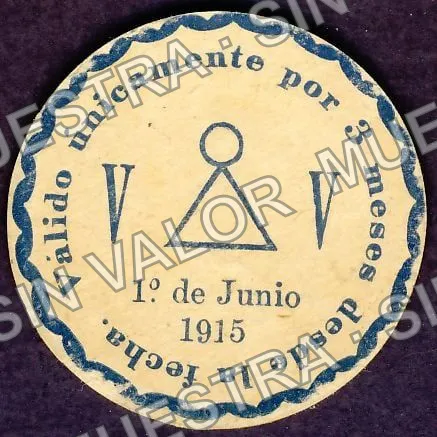 5 centavos, Hacienda de Huejotitan (M2529), reverso