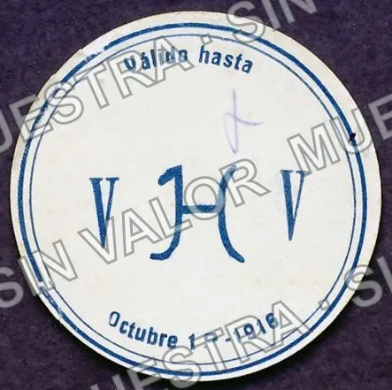 5 centavos, Hacienda San Clemente (M2590), reverso