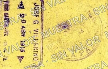 5 centavos, Herederos Villarino (M848), reverso