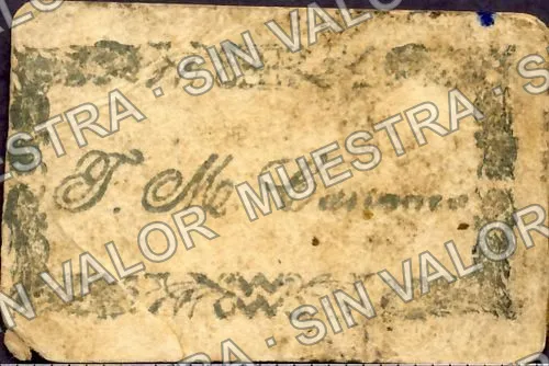 5 centavos, Imprenta Guadalupana (M3076), M3076 5c Imprenta Guadalupana, reverso