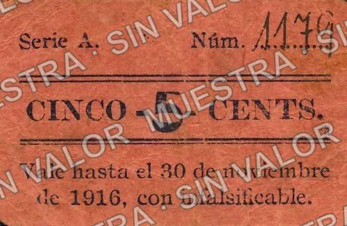 5 centavos, J. N. Arreola (M2556), M2556 5c J. N. Arreola, anverso