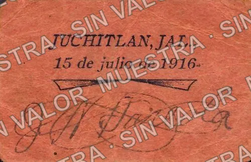 5 centavos, J. N. Arreola (M2556), M2556 5c J. N. Arreola, reverso