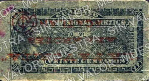 5 centavos, La Favorita (M3567), anverso