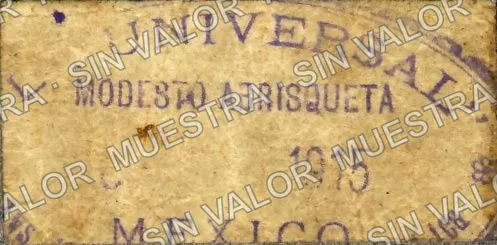 5 centavos, La Universal (M1410), reverso
