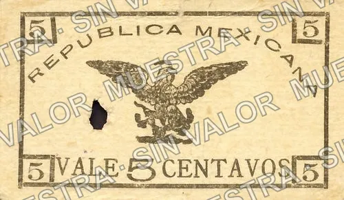 5 centavos, León (M1692), M1692 5c León, anverso
