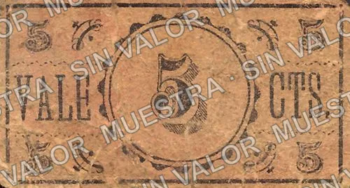 5 centavos, León (M1693), M1693 5c León, anverso