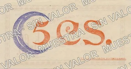 5 centavos (M2960), reverso