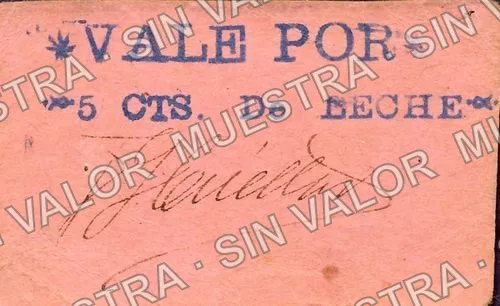 5 centavos, S. G. Cuellar (M3650), M3650 5c S. G. Cuellar, anverso