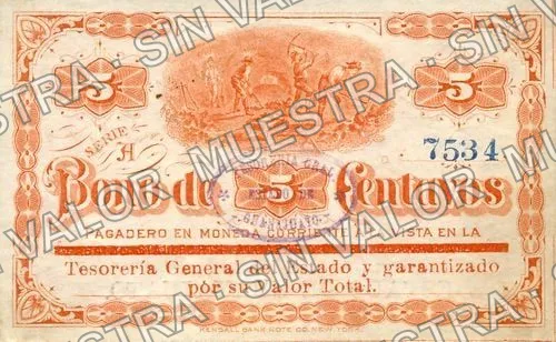 5 centavos, Stallforth, Alcazar (M1655), anverso