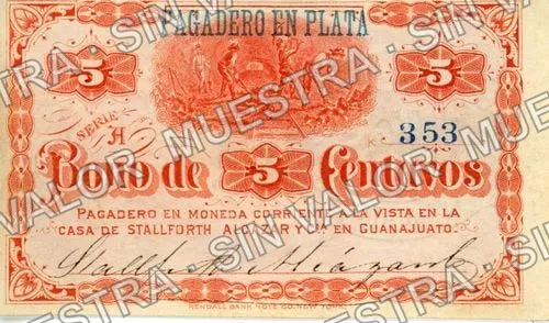 5 centavos, Stallforth, Alcazar (M719), anverso