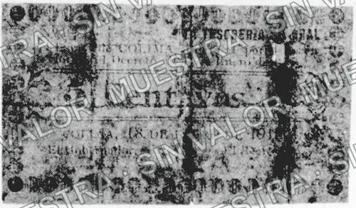 5 centavos, Tesorería General del Estado (M1204), anverso