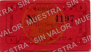 5 centavos, Tesorería General del Estado, series B (M941), anverso (M941g 5c Tesorería General del Estado, series B)